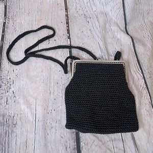 Christian Livingston Collection Black Crochet Purse Excellent Condition